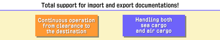Total support for import and export documentations!